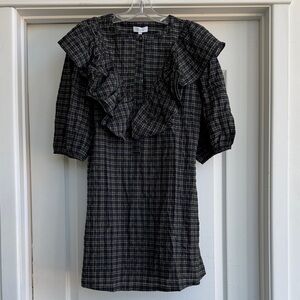 Plaid Ruffle mini dress size small